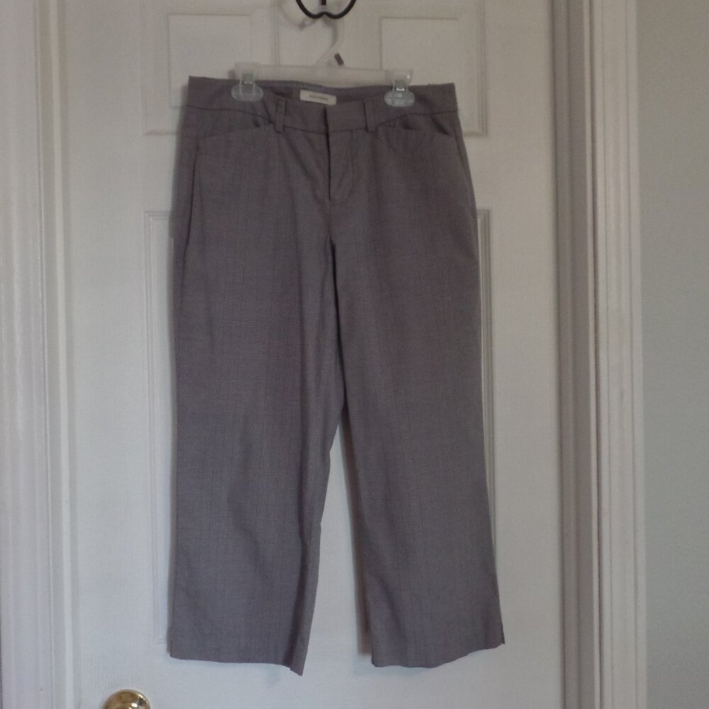 Dockers Capris Women's Size 4 Gray Plaid Dress Pants